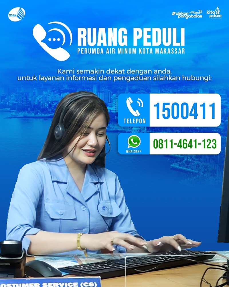 PDAM Makassar Buka Ruang Peduli, Untuk Memudahkan Informasi dan Pengaduan bagi Pelanggan